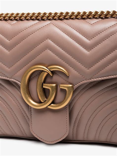 fogli gucci beige|Gucci leather shoulder bag.